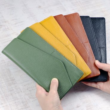 牛革スリム長財布 豊岡工房 財布 薄い メンズ レディース 長財布 小銭 出しやすい 男女兼用 サイフ 牛革 薄型 コンパクト ファスナー