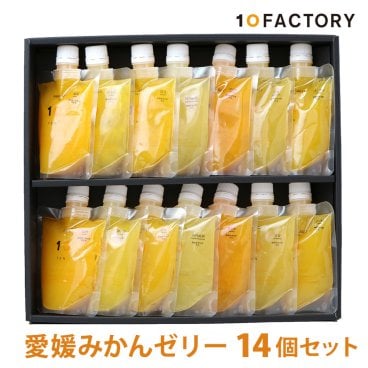 愛媛みかん  ゼリー 食べ比べ 14個(7種類×2個) 詰め合わせ ギフト セット 箱入り のし対応 手提げ袋付 お見舞い お供え お祝い 誕生日 お返し 贈答用 10FACTORY jelly14