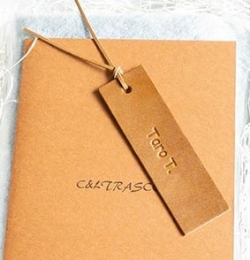 C&L TRASCO 名入れ無料! 本革 ブックマーク（しおり/栞） Classicシリーズ 栃木レザー ヌメ革 全6色 