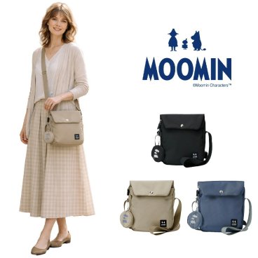 【MOOMIN】 rmnk01 ショルダーバッグ 斜め掛け かばん 肩掛け サブバッグ 鞄 バッグ ムーミン ミィ スナフキン ポーチ付き コンパクト プレゼント 贈り物 ギフト