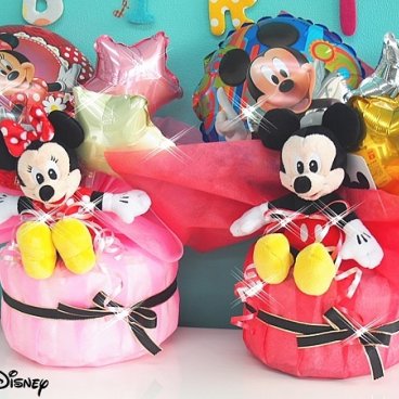 【ディズニーミッキー＆ミニーバルーン】おむつケーキ