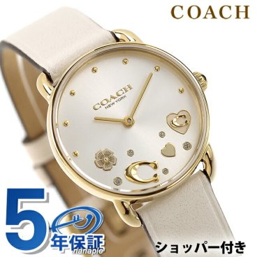 コーチ エリオット クォーツ 電池式 腕時計 ブランド レディース COACH 14504305 アナログ ホワイト アイボリー 白
