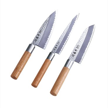 関藤平 Classic 包丁3本組セット（三徳・刺身・出刃）  三徳包丁（刃渡り16.5cm）、刺身包丁（刃渡り18cm）、出刃包丁（刃渡り16.5cm）