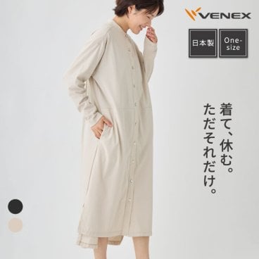 VENEX リカバリーウェア レディース ロングスリーブワンピース リカバリーデイズ
