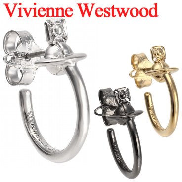 ヴィヴィアンウエストウッド ピアス メンズ レディース Vivienne Westwood オーブ ヴェラシングルフープピアス 片耳用 6203008D(62030051) 選べる3色 【ラッピング無料 誕生日 お祝い プレゼント ギフト 贈り物】