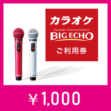 カラオケ ビッグエコー　デジタルご利用券1000
