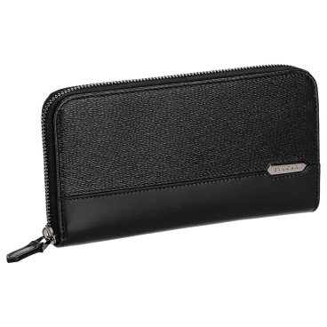 ブルガリ BVLGARI 財布 長財布 ラウンドファスナー長財布 小銭入れ付き 282778 BLK メンズ ブラック レザー