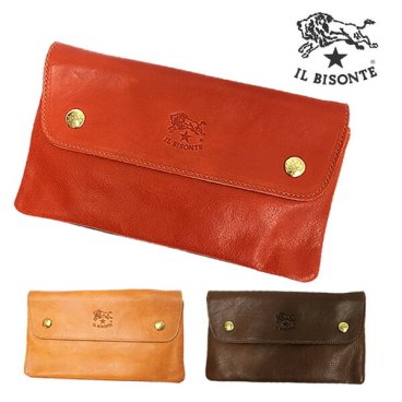 イルビゾンテ IL BISONTE 長財布 ウォレット レディース メンズ ブランド 革 本革 牛革 キャメル ブラウン C0937-PO-730 PO-681 SL-635