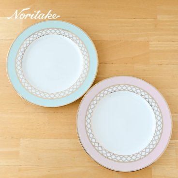 ノリタケ エターナルパレス 21cm プレート ペア(色変り) 1742-43L/Q002EC noritake 食器  皿 お皿 ケーキ皿 パン皿 ペアプレート 普段使い 洋食器 お皿 おしゃれ ブランド  陶器 シンプル お餞別 結婚祝い 引き出物 誕生日 プレゼント 
