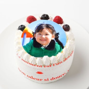 写真イラストケーキ・フォトケーキ3号9cm(1人前)　写真ケーキ フォト プレート 付 き プリント 画像 誕生日 バース デー 記念日 お祝い 3号 9センチ 1人分
