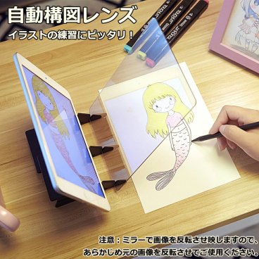 模写用構図レンズ 自動透写 PMMAレンズ 構図 トレース デザイン スケッチキット 絵画 アニメ イラスト　トレース台 漫画家セット スケッチ お絵かきセット スマホやタブレットで画力アップ　送料無料
