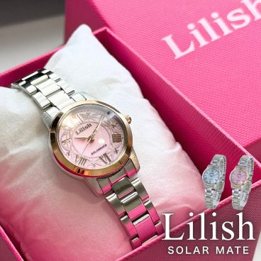 国内正規品 Lilish リリッシュ ソーラー腕時計 レディース 小ぶり かわいい ソーラー 時計 おしゃれ 上品 シルバー ピンクゴールド ホワイト ピンク プレゼント 10代 20代 30代 女性 記念日 ギフト 成人 卒業 入学