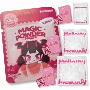 誕生日 プレゼント Mellojoy マジックシュガーパウダー ロゴ入り替え袋 単品 スクイーズ用パウダー べたつき防止 専用パウダー スクイーズおもちゃ メロジョイポーチ ギフト プレゼント プチギフト 女性 女友達 子ども 女の子