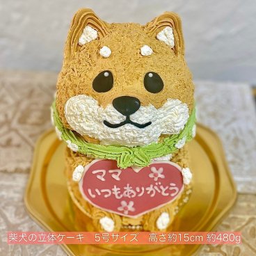 柴犬の立体ケーキ 誕生日 ケーキ 可愛い 動物 女の子 男の子 立体 女性 人気 バースデー しばいぬ センイルケーキ