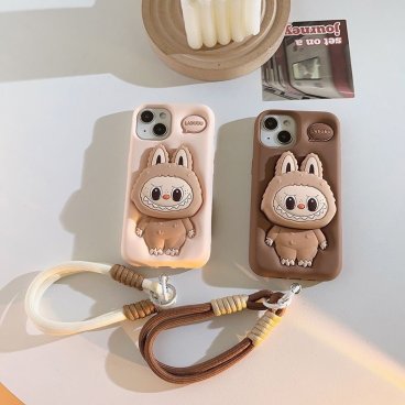 ラブブ スマホケース iPhone LABUBU風 キャラクター かわいい 立体 シリコンケース 耐衝撃 萌え おしゃれ 韓国風 人気 ギフト 女子 プレゼント ソフトケース シリコン 保護カバー IPHONE15 15PRO 15PROMAX 14 14PRO 14PROMAX 13 13PRO 16 16PRO 16PROMAX