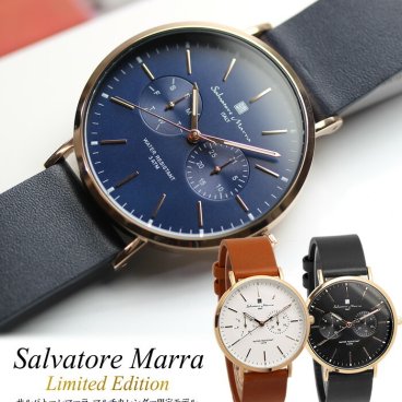 Salvatore Marra サルバトーレマーラ 腕時計 メンズ レディース 薄型 マルチカレンダー クラシック 革ベルト レザー 38mm ブランド 人気 シンプル ウォッチ SM15117L