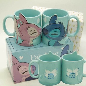 【数量限定特販】ディズニー スティッチ＆エンジェル LOVEマグカップ立体(名入れ無し)、結婚祝い、結婚記念、 誕生日ギフト、母の日、父の日、敬老の日ギフトに【RCP】