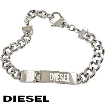 DIESEL ディーゼル ブレスレット ロゴプレート チェーン DX0966040 新品 海外正規品 無料ラッピング可
