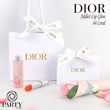 【ギフトセット】DIOR　ディオール アディクト リップ グロウ 　004 コーラル 　　コスメ 化粧品 デパコス ギフト プレゼント ブランド 高級 女性 人気 ラッピング ブーケ 母の日 ホワイトデー クリスマス 誕生日 キット コフレ 彼女 記念日 女友達 感謝【季節のソープフラワーブーケ】