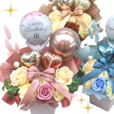 ソープフラワー バルーン フラワー ギフト 結婚式 電報 祝電 結婚祝 誕生日 開店祝 発表会 卒業