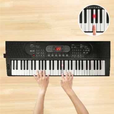 電子ピアノ 光る鍵盤 キーボード 光った鍵盤をなぞるだけ ガイド機能付き 鍵盤 光る ピアノ 脳トレ 練習 デモ曲内蔵 1年間保証 子供の日 誕生日プレゼント クリスマス　送料無料