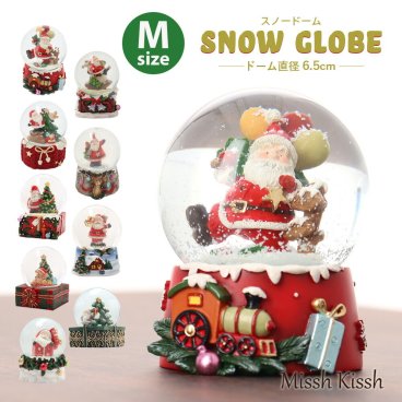 スノードーム クリスマス 飾り インテリア オーナメント オブジェ 置物 M サンタクロース スノーマン サンタ 雪だるま christmas Xmas 店舗 装飾 玄関 ユニーク ギフト プレゼント