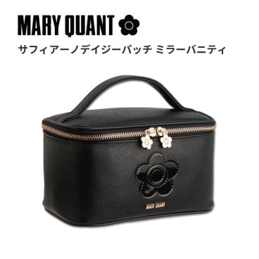 【公式】MARY QUANT マリークヮント サフィアーノデイジーパッチミラーバニティ ポーチ 