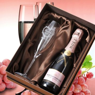 退職 異動 【名入れ専門】【名入れ プレゼント】【 酒 】【 ワイン 】 モエ・エ・シャンドン ロゼ  375ｍｌ＆シャンパングラス