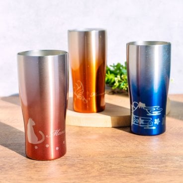 名入れ無料 誕生日 グラデーション ステンレスタンブラー プレゼント 430ml ドリンク ギフト 真空断熱 おしゃれ タンブラー 記念日