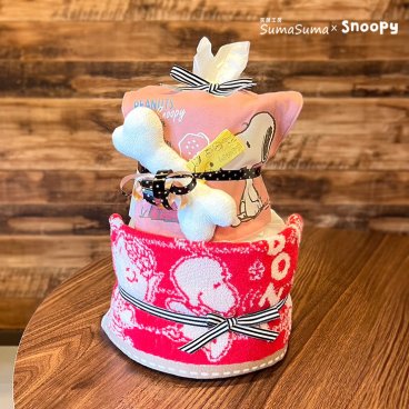 おむつケーキ スヌーピー 出産祝い 男の子 女の子 オムツケーキ ダイパーケーキ プレゼント おもちゃ タオル 赤ちゃん ベビー 送料無料 即日発送 【正規品】【ギフト包装】【熨斗】【メッセージカード】【手提げ袋付き】