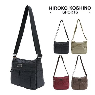 HIROKO KOSHINO SPORTS ヒロコ　コシノ　ショルダーバッグ　横型　(S) ショルダー　レディースバッグ HLD02　お出かけ　旅行　軽量　カジュアル　母の日　敬老の日