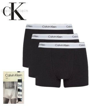 カルバンクライン 3枚組 ボクサーパンツ CALVIN KLEIN パンツ メンズ インナー・ルームウェア NB4286 アンダーウェア トランクス ブラック ホワイト ストレッチ コットン
