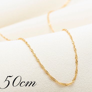 18金 イエローゴールド スクリュー ネックレス チェーン K18 刻印 50cm 【18金ネックレス k18ネックレス 日本製 ネックレスチェーン ネックレス メンズ レディース k18 18k 18金 金 ゴールド 刻印 アジャスター ギフト プレゼント送料無料】