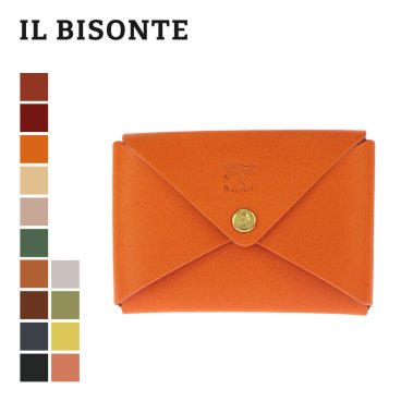 イル ビゾンテ IL BISONTE SCC031 PG0001 名刺入れ C0854 メンズ レディース ファッション小物 レザー 本革 ビジネス カードケース 無地 カード入れ シンプル 小物 プレゼント お祝い 記念 通勤 通学 薄型 コンパクト ギフト 誕生日 記念日 カードホルダー 全14色