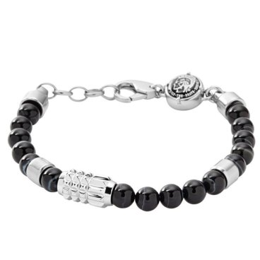 ディーゼル ジュエリー ファッション アクセサリー BRACELET ブレスレット ブラック シルバー ステンレス DX0847040 ビジネス 成人 卒業 入学