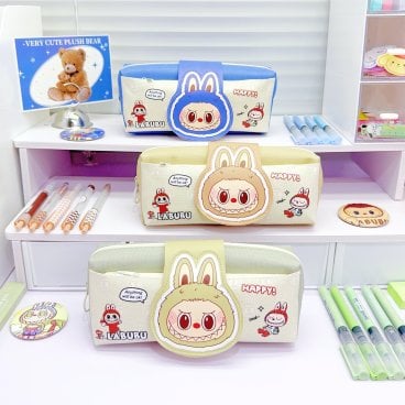 ラブブ ペンケース かわいい 高校生 大学生 小学生 韓国 可愛い ぬいぐるみ 筆記用具 筆箱 筆入れ おしゃれ 大容量 文房具 中学生 入園グッズ labubu