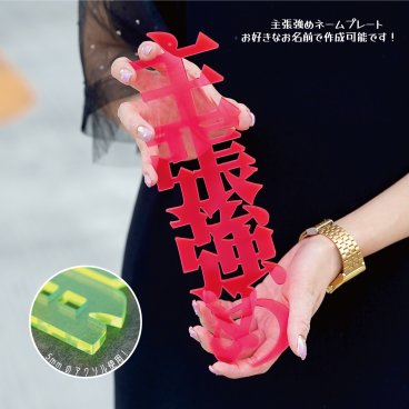主張強め 【 漢字 ひらがな カタカナ 】 大きな お名前 プレート 厚み5mm 飾り 推し 推し活グッズ SNS インスタ　アクリルネームプレート