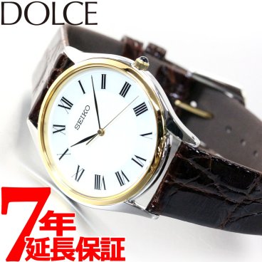 セイコー ドルチェ＆エクセリーヌ SACM152 腕時計 メンズ SEIKO DOLCE＆EXCELINE ペア 白蝶貝ダイヤル サイドワニ