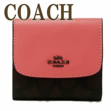 コーチ 財布 COACH 三つ折り 財布 レディース ピンク 87589QBR6K ブランド 人気