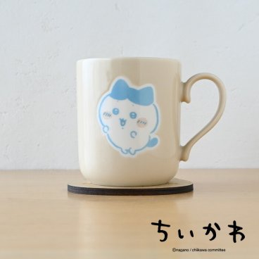 ちいかわ コースター付マグ  ( ハチワレ )  CKW12-11C  マグカップ アニメ  結婚祝い 大人可愛い 美濃焼 おしゃれ プレゼント 大きめ 陶器 かわいい キャラクター 可愛い 日本 ラッピング 日本製  丸い 300ml ギフト  グッズ  女性  電子レンジ お祝い 誕生日