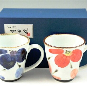 有田 波佐見焼 翔芳窯 花々 ペアマグカップ