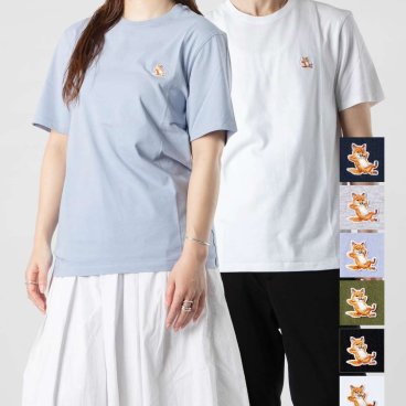 メゾンキツネ MAISON KITSUNE LM00110KJ0008 Tシャツ CHILLAX FOX PATCH REGULAR TEE SHIRT メンズ トップス 半袖