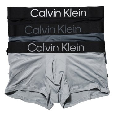 カルバンクライン：MICROFIBER STRETCH BOLD LOGO ローライズボクサーパンツ 3PK (ブラック／タービュレンス／ウルフグレー)[ボクサーパンツ/ 男性下着/ メンズインナー/人気ブランド/おすすめギフト/誕生日プレゼント/メンズファッション]