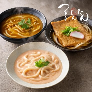 至高の一杯  つるとんたん きつね カレー 明太子クリーム のおうどん 6人前 お出し3種 ギフト梱包 グルメギフト 内祝い うどん