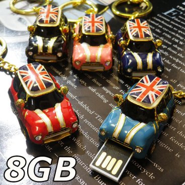 usbメモリ 8gb USBメモリ 8GB ミニ クーパー ユニオンジャック おしゃれ かわいい 写真 画像 動画 音楽 データ保存 mini 車 ミニカー カーグッズ 面白い 雑貨 プレゼント 北海道 沖縄 離島 送料無料