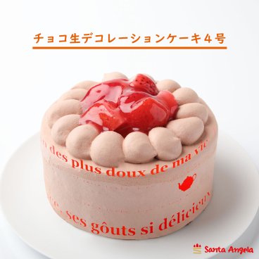 苺生チョコデコレーションケーキ4号12cm(2～3人前)