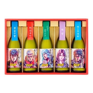 北斗の拳 芋焼酎 ミニボトルセット 270ml×5本 （SH-R）(ケンシロウ・ラオウ・トキ・ユリア・レイ)（北斗の拳ロゴ入りギフト箱入り）