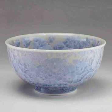 清水焼 京焼 単品飯碗大 花結晶（銀花） はなけっしょう（ぎんか） § お洒落 ギフト 贈答に 湯呑み 茶碗 宇治茶園