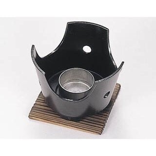 いろり アルミ黒コンロセット 火入れ敷板付 一人焼肉 キャンプ用品 1人鍋 一人鍋 激安 コンロ台 ポイント消化
