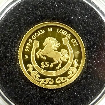 純金コイン金貨 24金K24 1/30oz ＄5 午年（馬蹄）ホースシューcoin 専用ケース保証書付き2026年限定品 ロイヤルミント（英国王立造幣局）【ギフトラッピング済み】【激安,特価,通販】